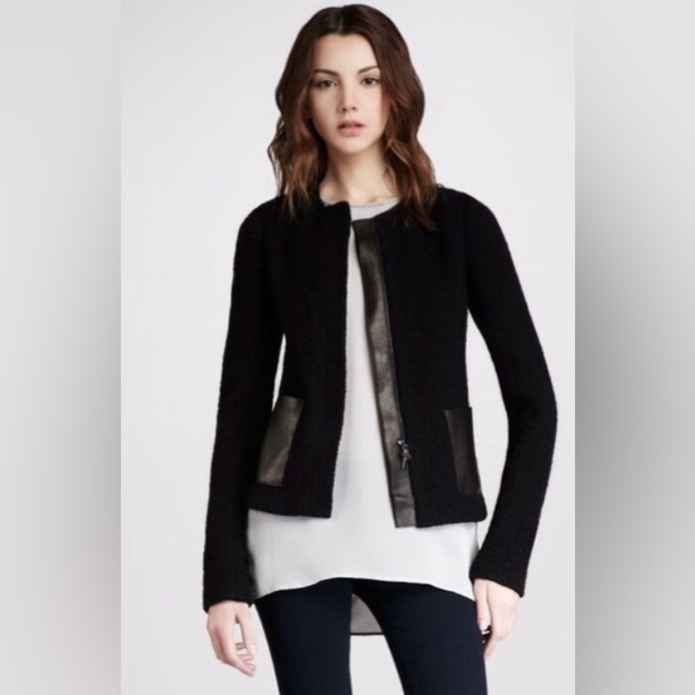 Vince Black Textured Women's Jacket size 4
